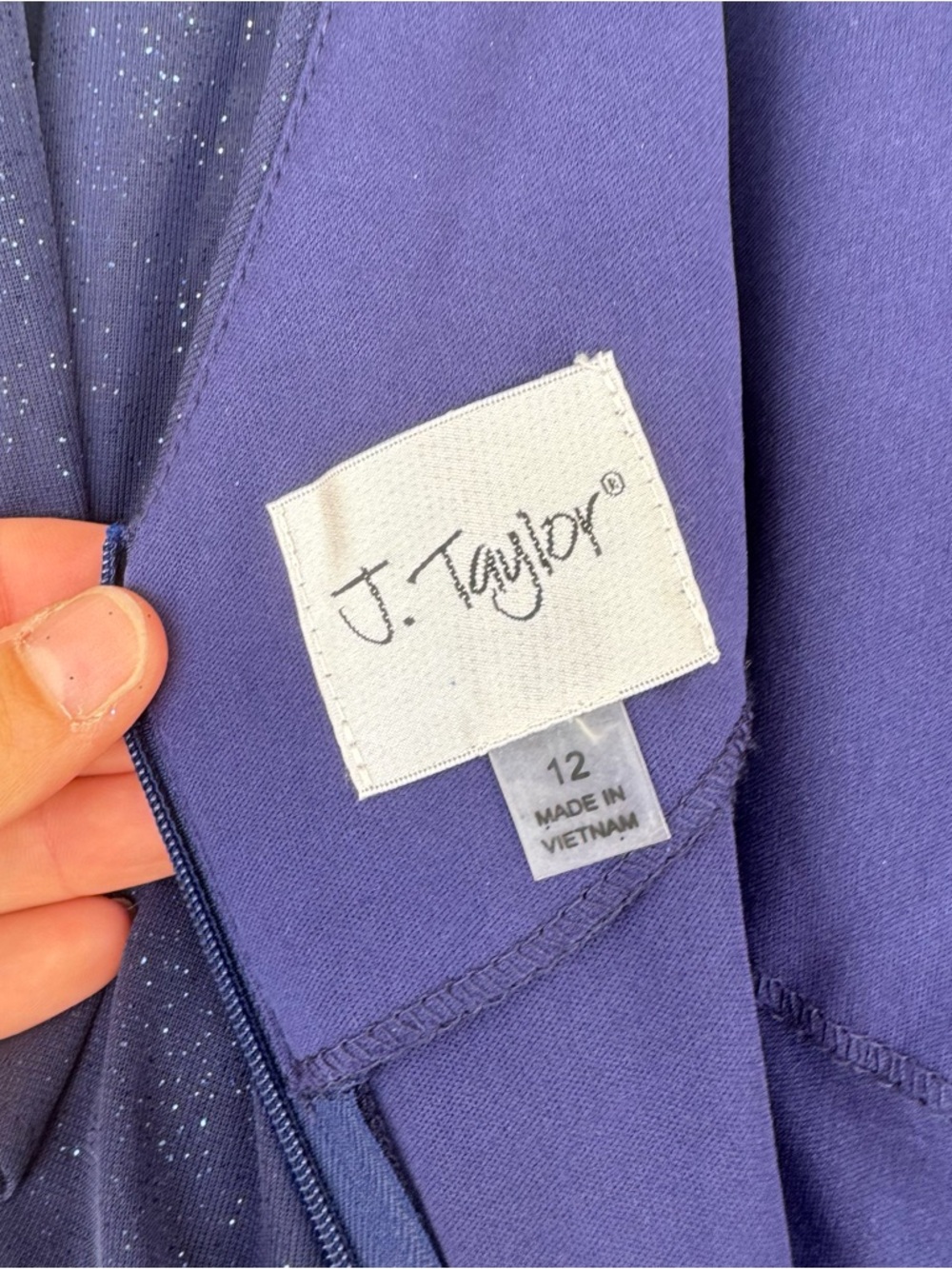 NEW! J.Taylor Blue Sparkle Formal Dress Women's 12 - Picture 8 of 12